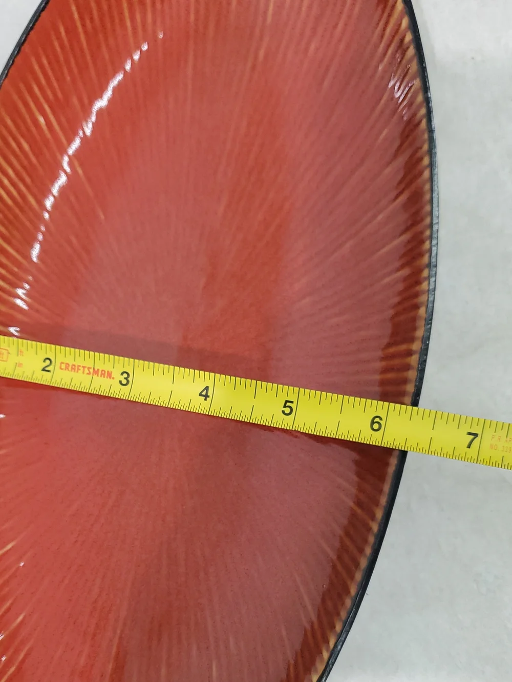 Set of 2 Pier 1 Imports Ventana Platters Stoneware Starburst RustRed Hand Paint